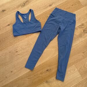 Splits 59 - Racer Back Sports Bra & High Waist Leggings in Blueish Gray